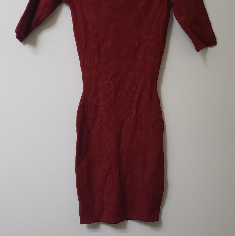 Guess Bodycon Lace Sweater Midi dress 3/4 sleeves - Picture 5 of 11